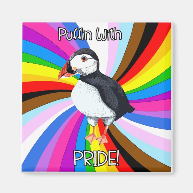 Passa med Pride! - LGBTQ+ Magnet (Framsidan)