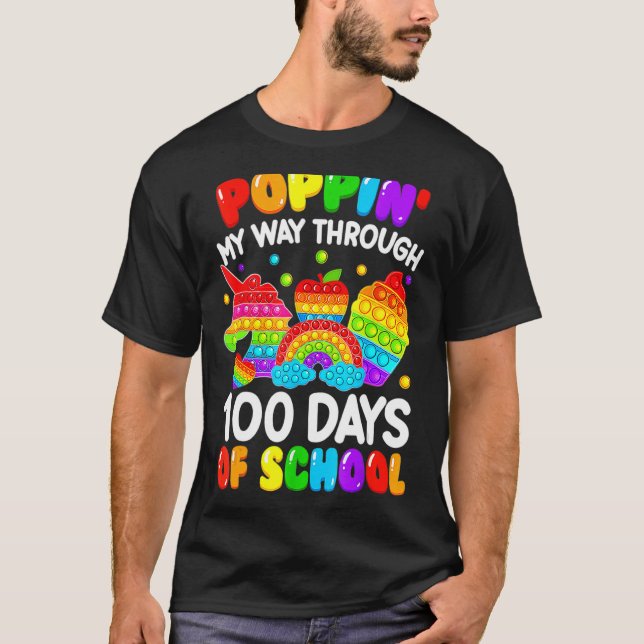 Passa mig genom 100 dagar i skolan 100 dagar t shirt (Framsida)
