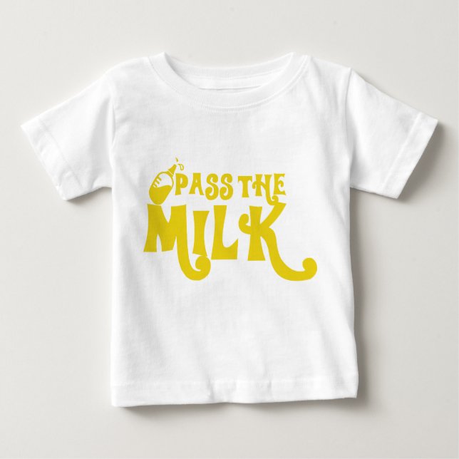 Passa Mjölk Roligt Baby-apparatur T-Shirt (Framsida)