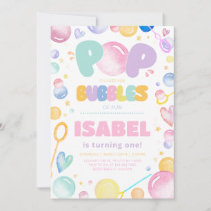 Passa på för Bubbles Birthday Inbjudningar