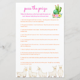 Passa priset Baby Shower Game - Colorful Llama