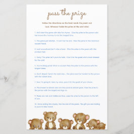 Passa priset Baby Shower-spel - Bears