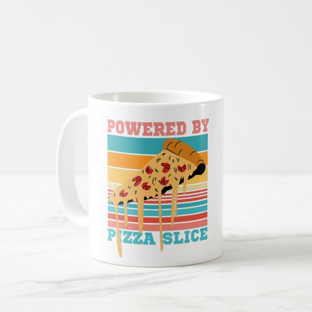 PASSAD AV PIZZA SLICE - PIZZA ÄLSKARE KAFFEMUGG (Framsida vänster)