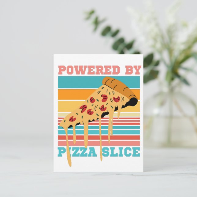 PASSAD AV PIZZA SLICE - PIZZA ÄLSKARE VYKORT (Stående Fram)