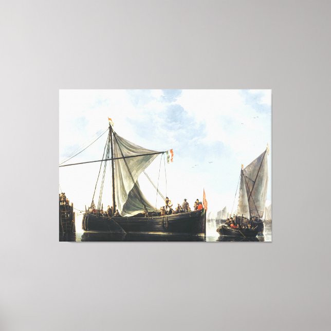 Passage Boat Aelbert Cuyp Canvastryck (Framsida)