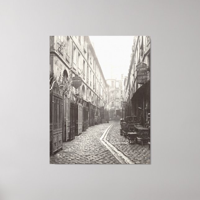 Passage du Dragon, Paris 1800-talets foto Canvastryck (Framsida)