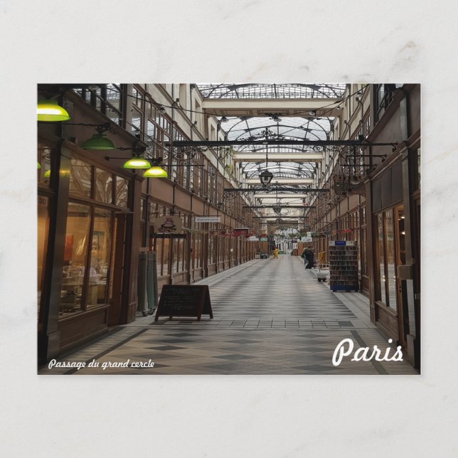 Passage du grand cercle Paris Vykort (Framsida)