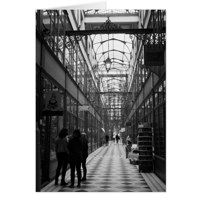 Passage du Tusen dollar Cerf, Paris France. Hälsningskort (Framsidan)