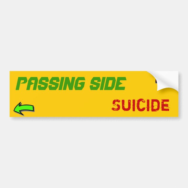 Passage Side - Suicide Bumper Sticker Bildekal (Framsidan)