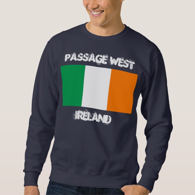 Passage Väster, Irland med irländskt flagga Sweatshirt (Framsida)