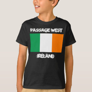 Passage Väster, Irland med irländskt flagga Tee Shirt