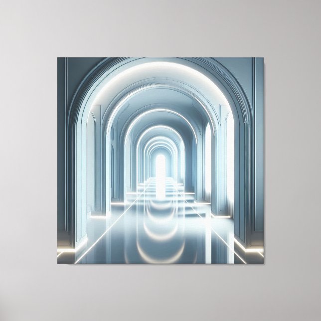 Passage with Light Perspective Canvastryck (Framsida)