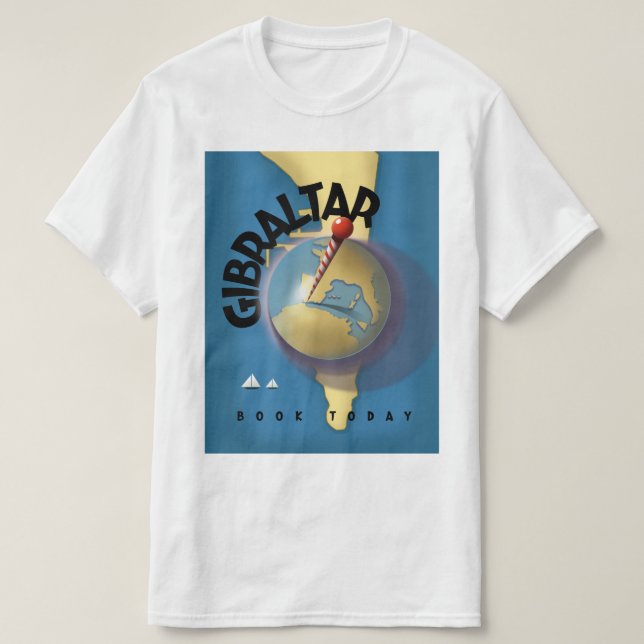 Passageraraffisch i Gibraltar T Shirt (Design framsida)