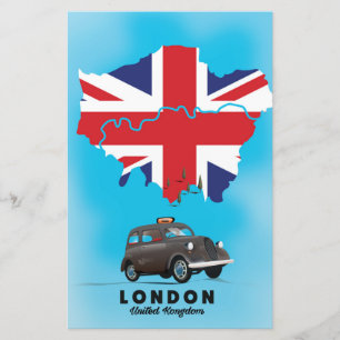 Passageraraffisch i London Illustrated karta Brevpapper