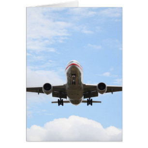 Passagerare Flygplan Hälsningskort