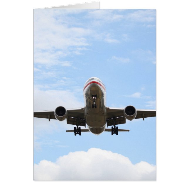 Passagerare Flygplan Hälsningskort (Framsidan)