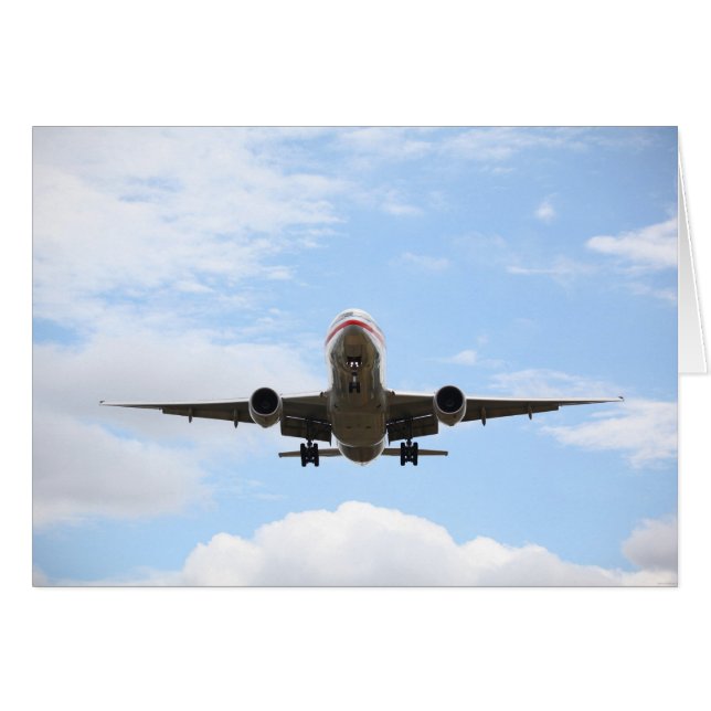 Passagerare Flygplan Hälsningskort (Framsidan Horizontal)