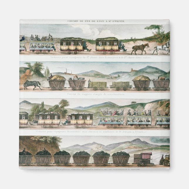 Passagerare och gods på den första Fransken Magnet (Framsidan)