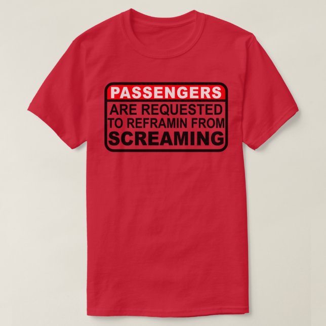 Passagerare ombeds t shirt (Design framsida)