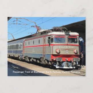 Passagerare Tåg vid Bukarests järnvägar Station på Helg Vykort