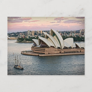 Passagerare vid Sydney Opera House Postcard Vykort