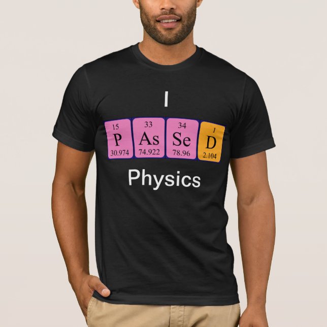 Passagerarfysik, periodisk skjorta bord namn t shirt (Framsida)