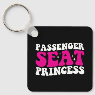 Passagerarprinsessflicka Bil Groovy Retro Nyckelring