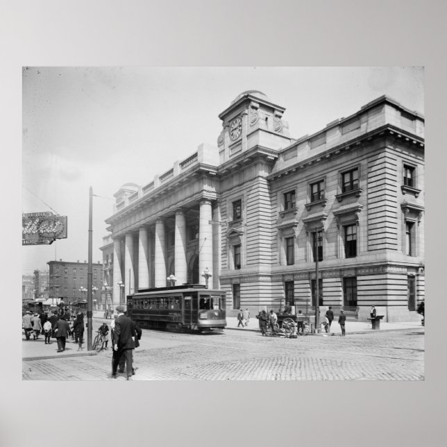 Passagerarterminal i tåg poster (Framsidan)