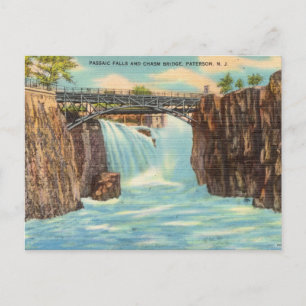 Passaic Falls Chasm Bridge, Paterson, New jersey Vykort