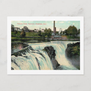 Passaic Falls in Summer, Paterson NJ Vintage Vykort