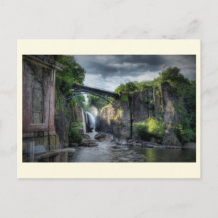 Passaic Falls, Paterson, New jersey Vintage Vykort