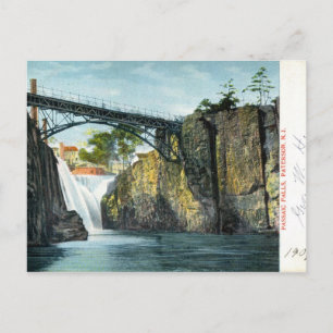 Passaic Falls, Paterson NJ 1907 års utgåva Vykort
