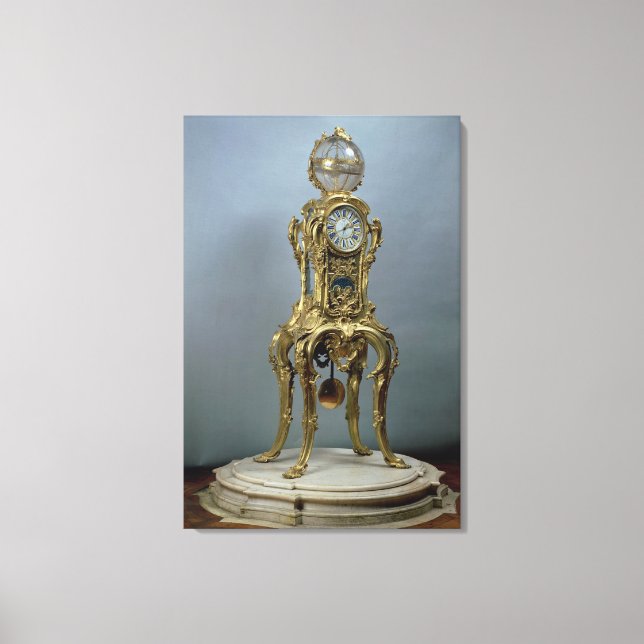 Passament astronomisk klocka tillverkad av Jacques Canvastryck (Framsida)