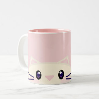 Passande Cartoon Katt Mysig Kaffemugge för Par Två-Tonad Mugg