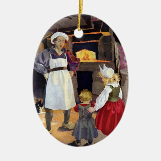 Passande-EN-Tårta bagare och barnbarnkammarerim Julgransprydnad Keramik (Framsidan)