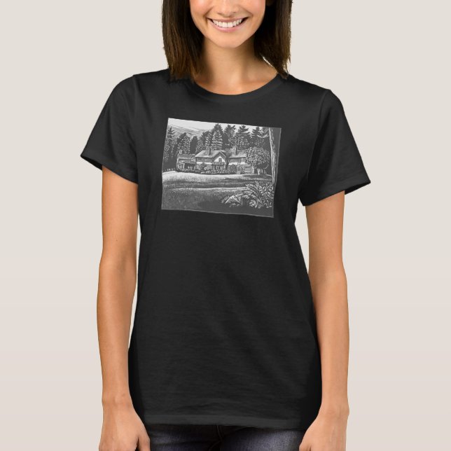 Passande Tee med 25:e Blodgett House Print (Framsida)