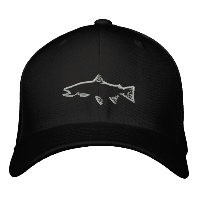 Passande Trout Tracker Hat - Black Broderad Keps (Framsida)