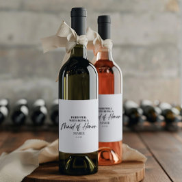 Passar Bra Med Förslag Till Brudtjänare Vinflaska Etikett