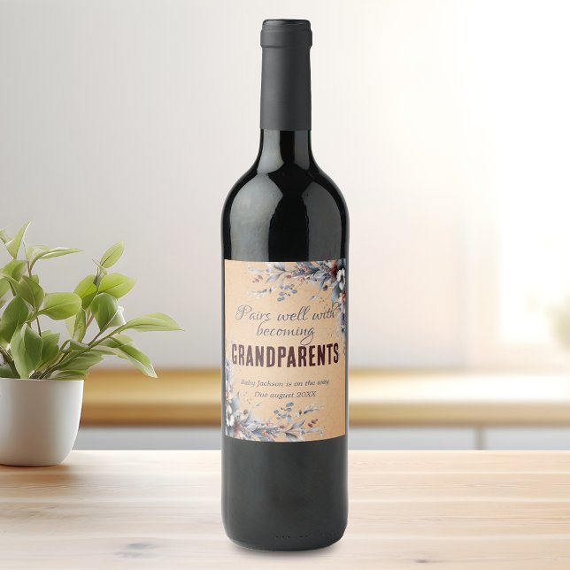 Passar bra med Vin-etikettuppsättning för morföräl Vinflaska Etikett (Skapare uppladdad)