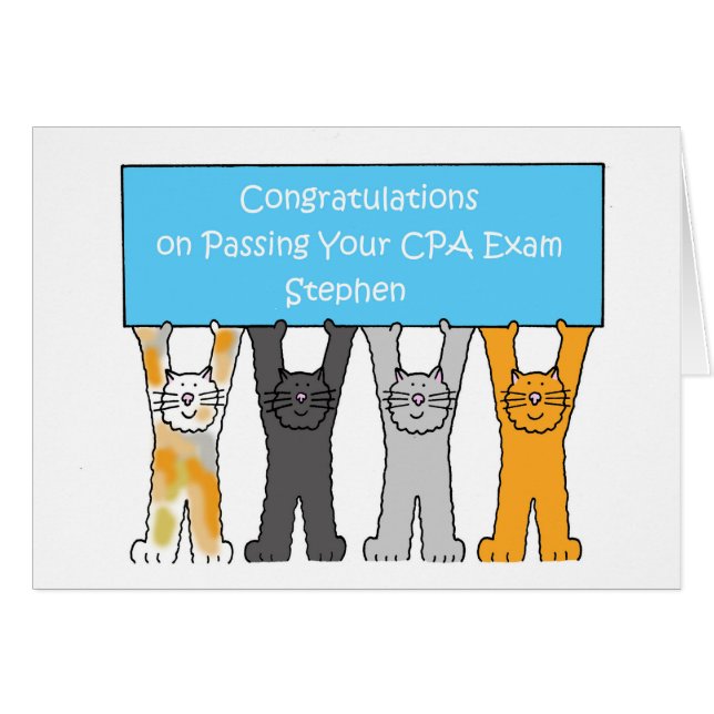 Passar CPA Exam Stephen, Personlig. Hälsningskort (Framsidan Horizontal)