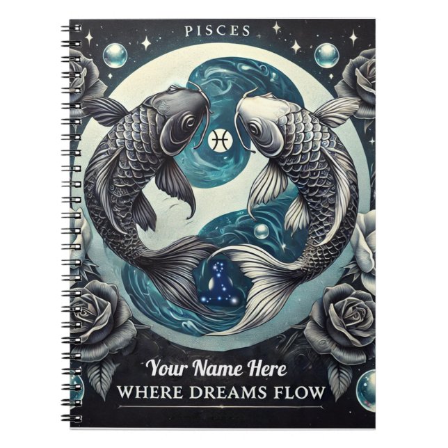 Passar den bärbara datorn "where Dreams Flow" Spir Anteckningsbok (Framsidan)