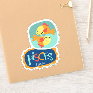 Passar fiskens zodiakkontur klistermärken