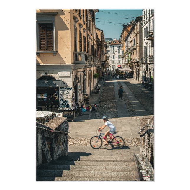 Passar genom Naviglio Fototryck (Framsidan)