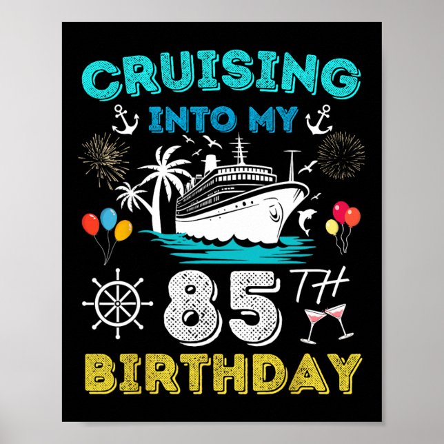 Passar in i min 85:e födelsedag 85 år gammal poster (Framsidan)