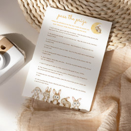 Passar priset Baby Shower Game - Bunny Rabbit