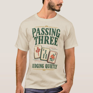 Passar tre, bedömer tyst Vintage Mahjong T Shirt