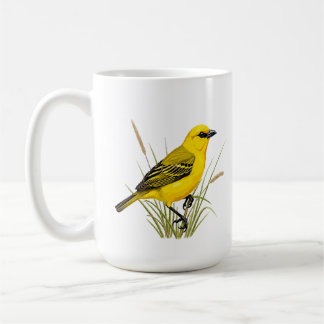 pássaro amarelo kaffemugg