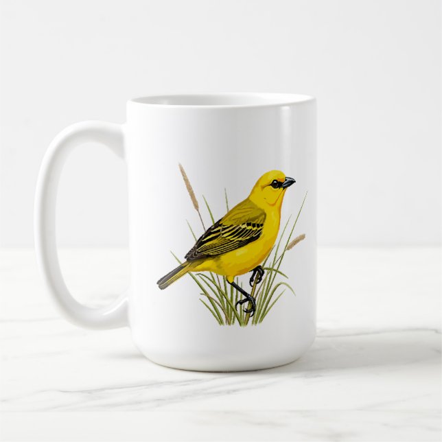 pássaro amarelo kaffemugg (Vänster)