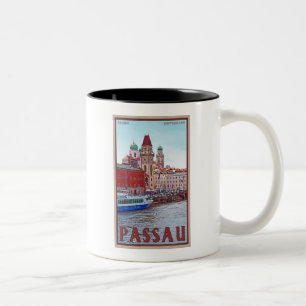 Passau - Donau strand Två-Tonad Mugg