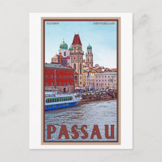 Passau - Donau Waterfront Vykort